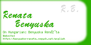 renata benyuska business card